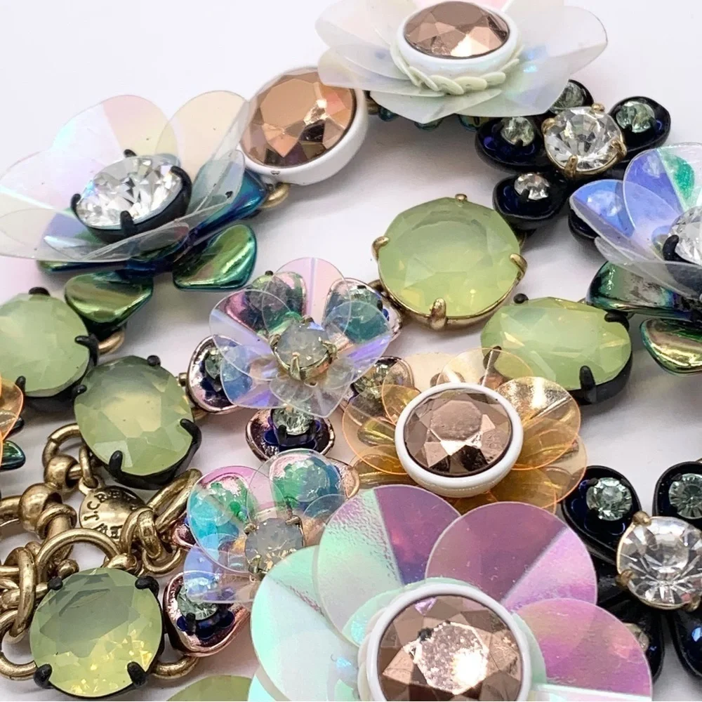 J. Crew Sequin Brulee Flower Necklace